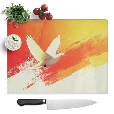 Dove Bird Vol.3  Glass Chopping Board