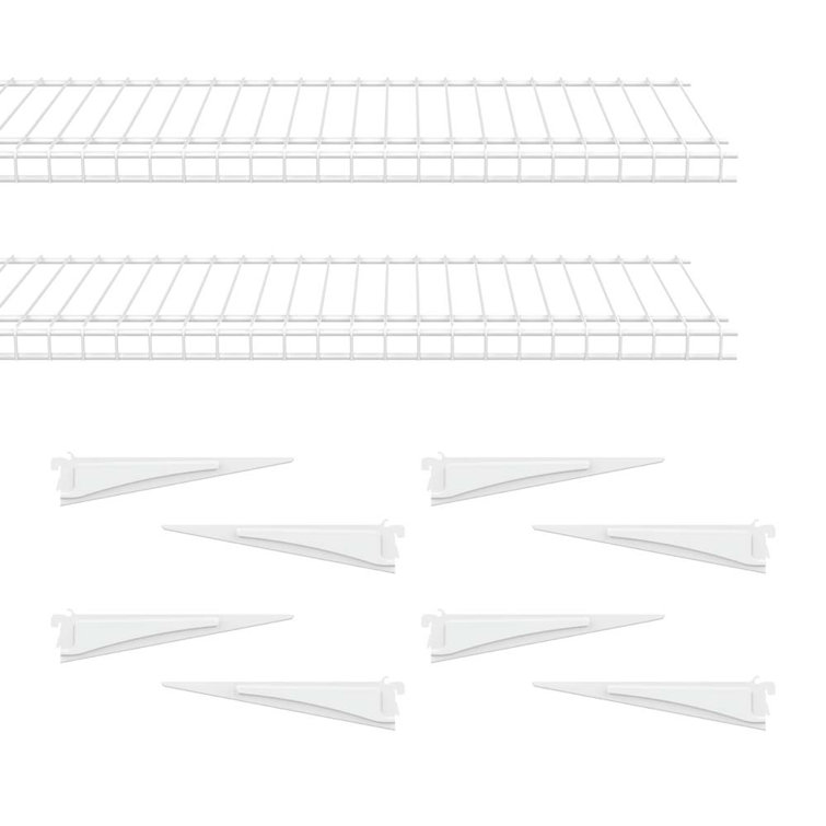 Rubbermaid 12 in. Single Track Bracket for Wood Shelving, White