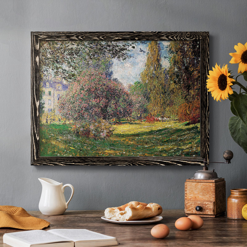 The Park par Monet, reproduction d'art sur toile, H 28 po x l 42 po x P 1,5 po, Noir