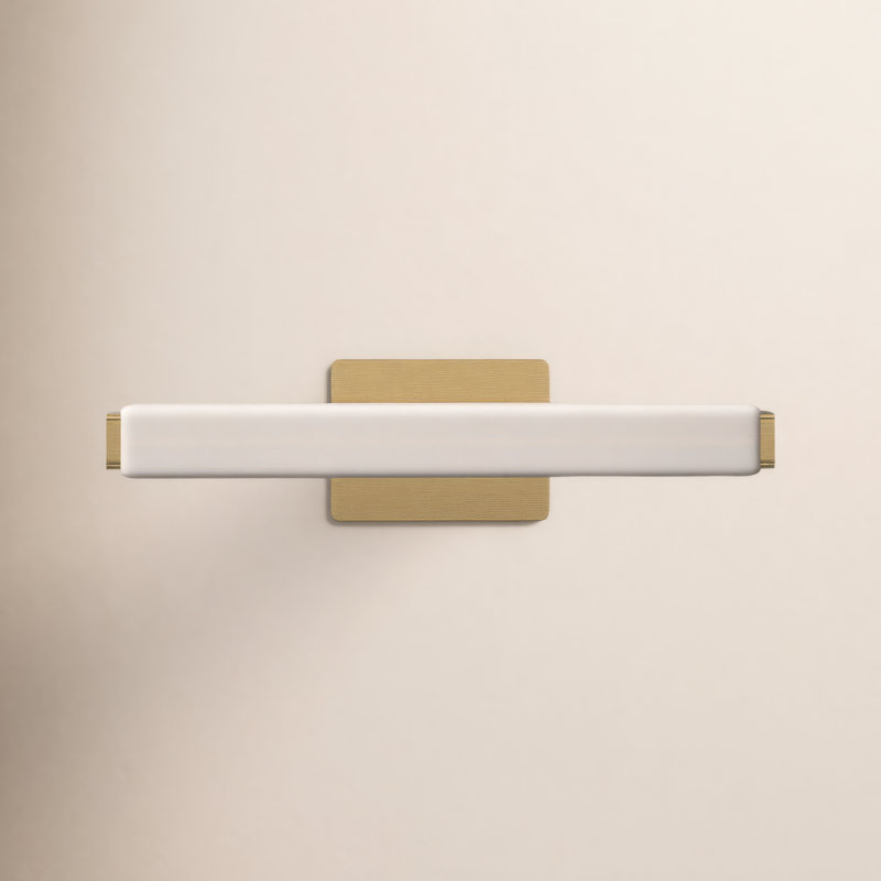Erby LED Flush Mounted Sconce, Brushed Brass, 3000K, 5" H x 39" W x 3" D