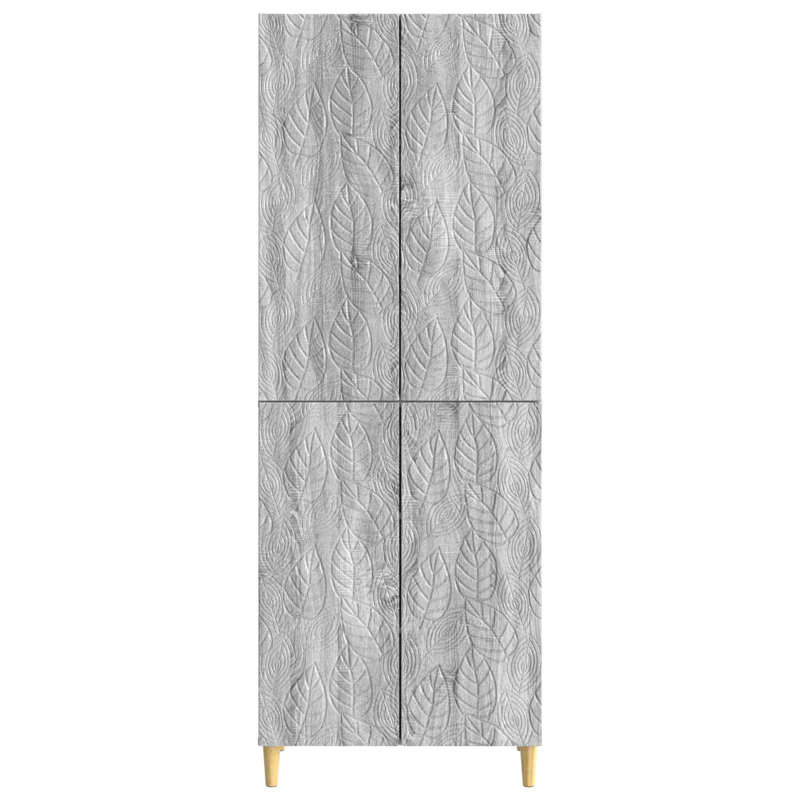 4 -Door 4 Storage Cabinet, Grey Sonoma