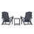 Folding Outdoor Adirondack Chair Set Of 2 And Table Set,HDPE All-Weather Folding Fire Pit Chair,  Ergonomic Design Patio Lawn Chair For Outside Deck Garden Backyardf Balcony, Grey-352082921