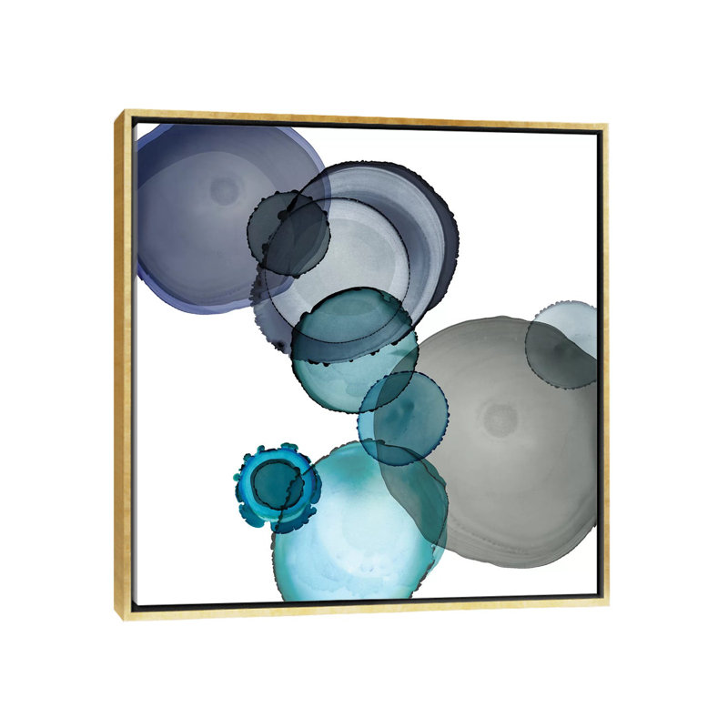 « Seaglass I » par Carol Robinson, reproduction d’art, Toile encadrée d'or, Pas de tapis, H 37 po x l 37 po x P 1,5 po