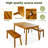 Jadviga 4 - Person Acacia Patio Dining Set with Rectangular Table