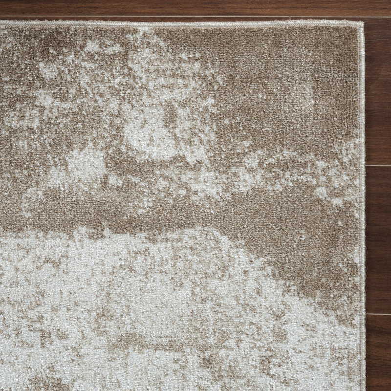 Machine Washable Felix Beige/Brown Rug, Rectangle 7'7'' x 10'