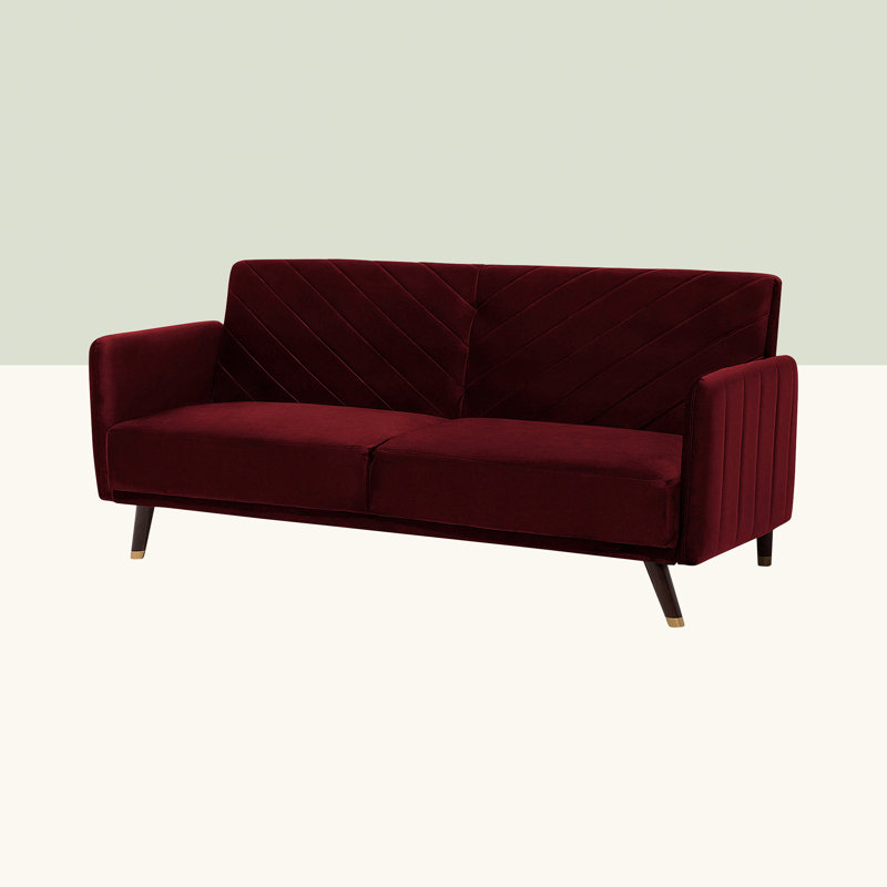 Sinead 3 Seater Velvet Sleeper, Red