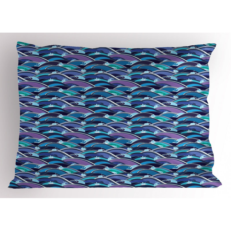 Narwhal Polyester Solid Colour Sham Set, Twin