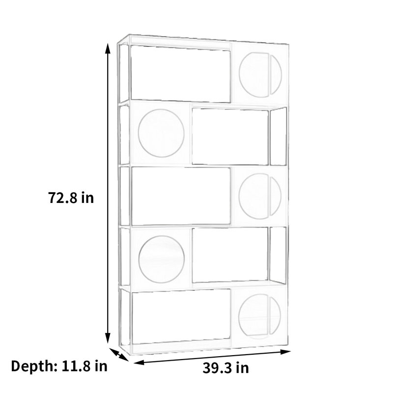 Jopling, (5 tablettes) H 72,8 po x l 39,3 po x P 11,8 po