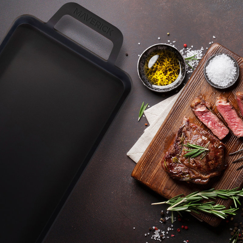 Maverick 22-inch Preseasoned Carbon Steel Griddle