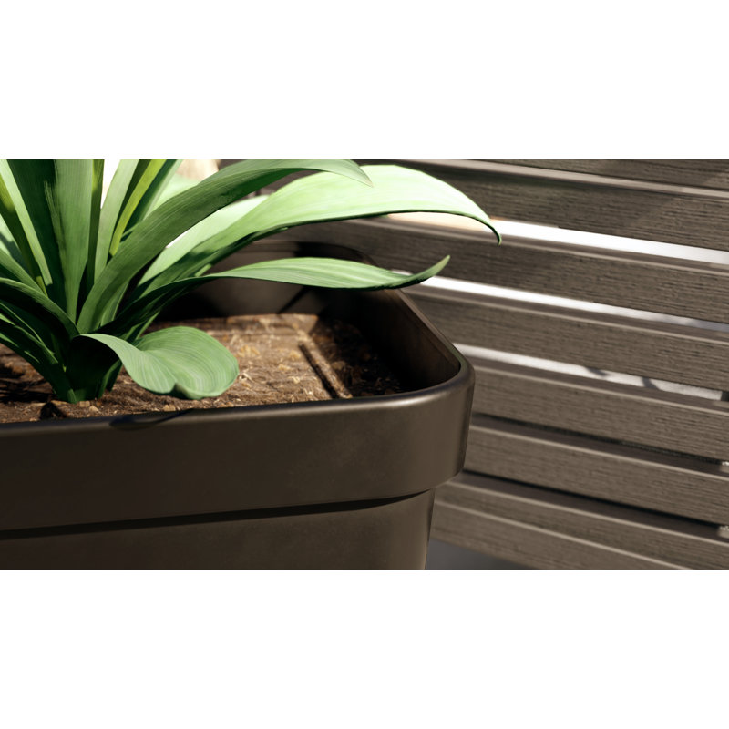 Boîte à fleurs d'extérieur en acier inoxydable, H 19,68 po x l 43,3 po x P 19,68 po
