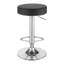 Tabouret de bar hydraulique noir et chrome réglable