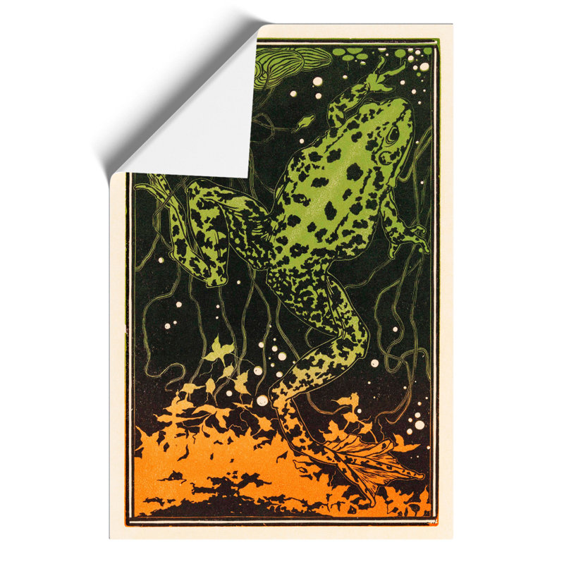 Swimming Frog by Julie De Graag - No Frame Painting, 30cm H x 21cm W x 0.1cm D
