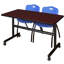 Table gigogne d'appoint Nevjana, 2 chaises empilables-32962089-32962091-32962096