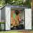 All Weather Outdoor Storage Unit 6X4 Ft - Black, Galvanized Metal Black Weather, Handles