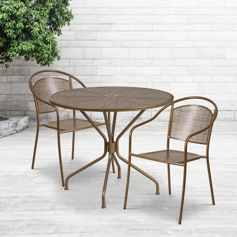 Ensemble bistro rond pour 2 personnes 35,25 po Round, Or
