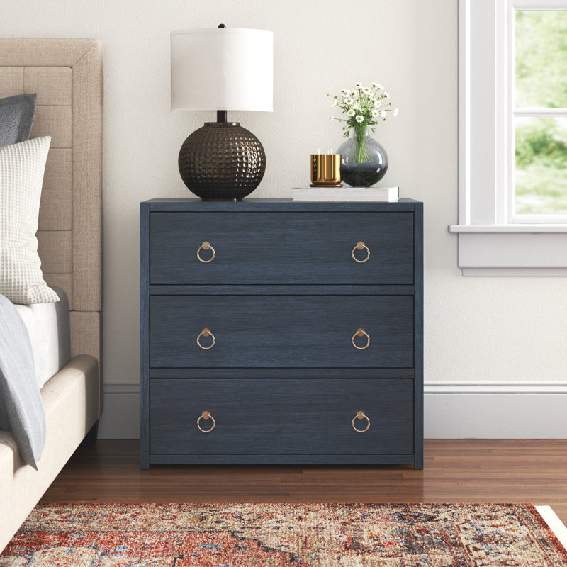 Ballentine 3 Drawer Accent Chest, Navy