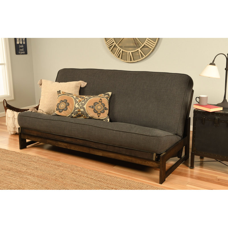 Canapé convertible à dossier large de 76 po de large Stratford, Polyester gris anthracite