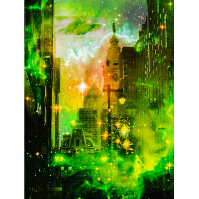 Market Street UFO par Kevin Quinn - impression encadrée