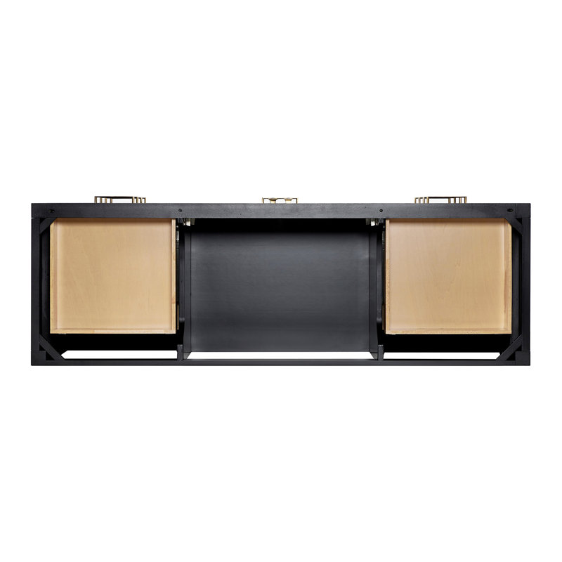 Amariani 67'' Single Bathroom Vanity with Top, Black Oak, Oval