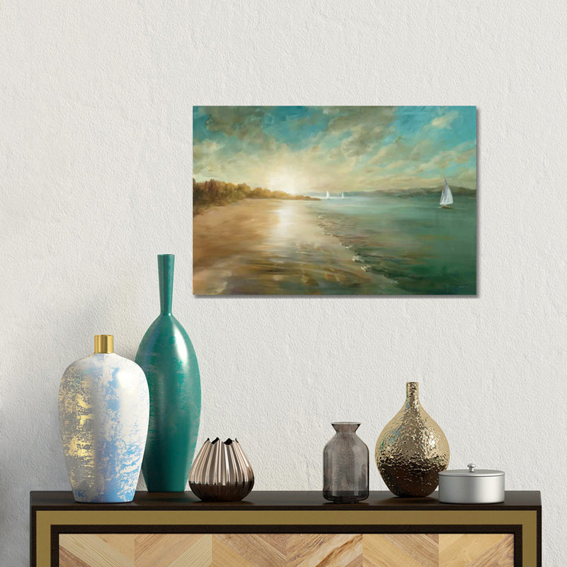 Coastal Glow by Danhui Nai - Print on Canvas, 30.48 cm H x 45.72 cm W, Wrapped Canvas