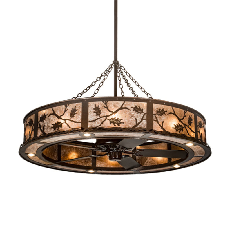 Oak Leaf Downrod Ceiling Fan