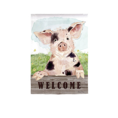 Drapeau en suède tacheté cochon