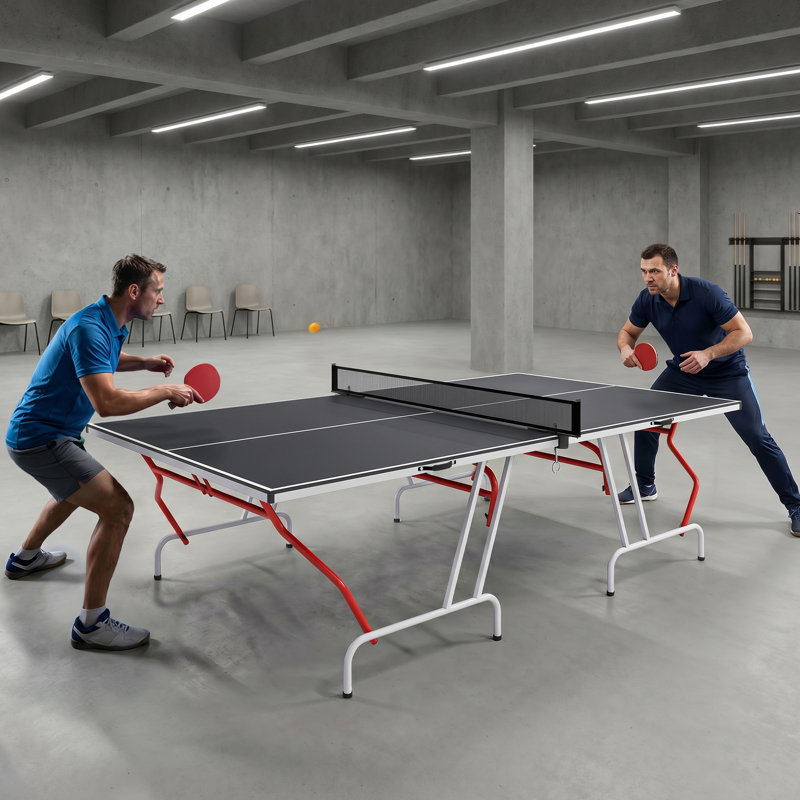 Table de ping-pong pleine grandeur 9 pi x 5 pi, tennis de table gris foncé