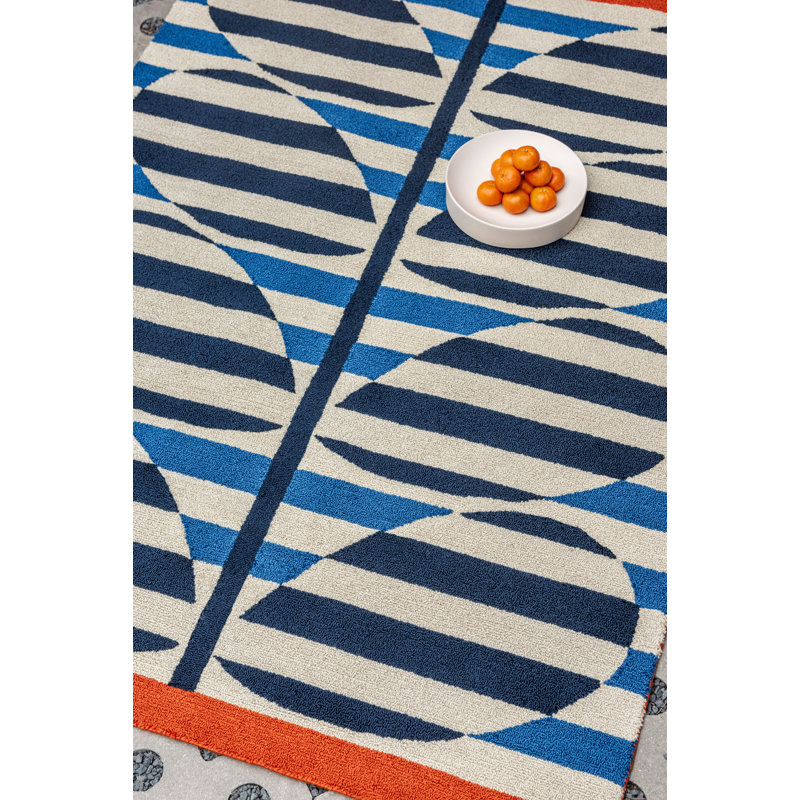 Stripy Stem Hand Tufted Floral Area Rug, Rectangle 8'2" x 11'6"