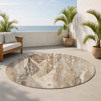 Solstice Waves Indoor And Outdoor Area Rug