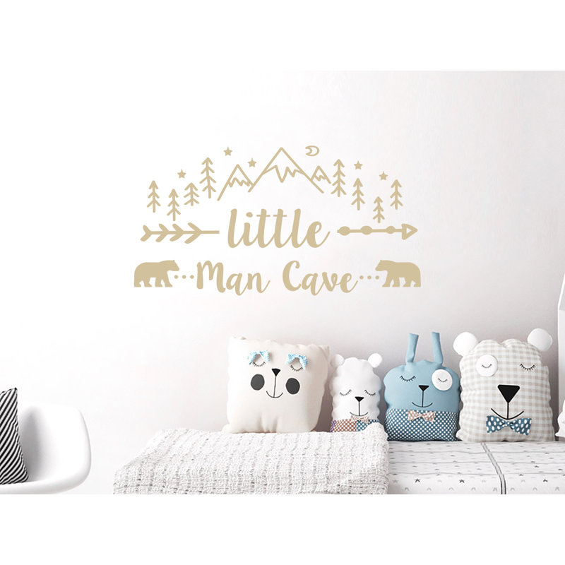 Décalcomanie murale Little Man Cave, Beige