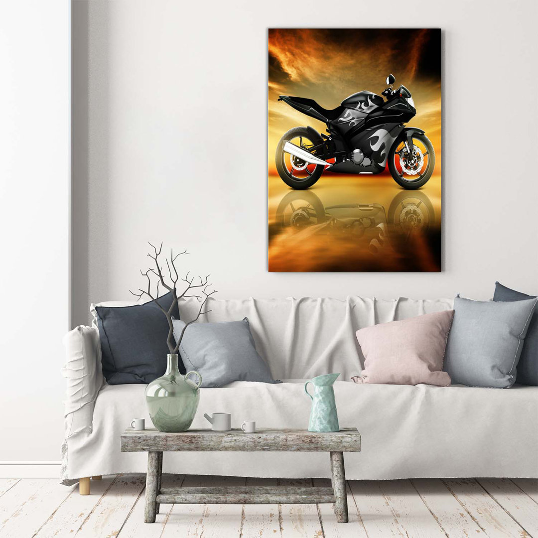 Motorrad - Kunstdrucke auf Leinwand