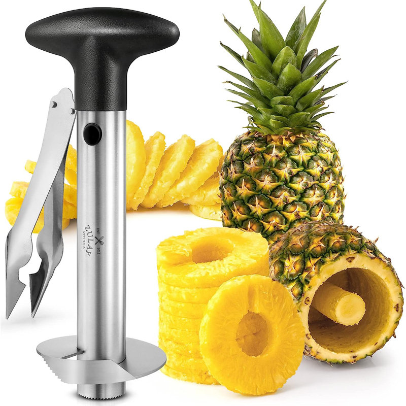 Zulay Kitchen Pineapple Cutter and Corer Stainless Steel Slicer Tool for Easy Removal