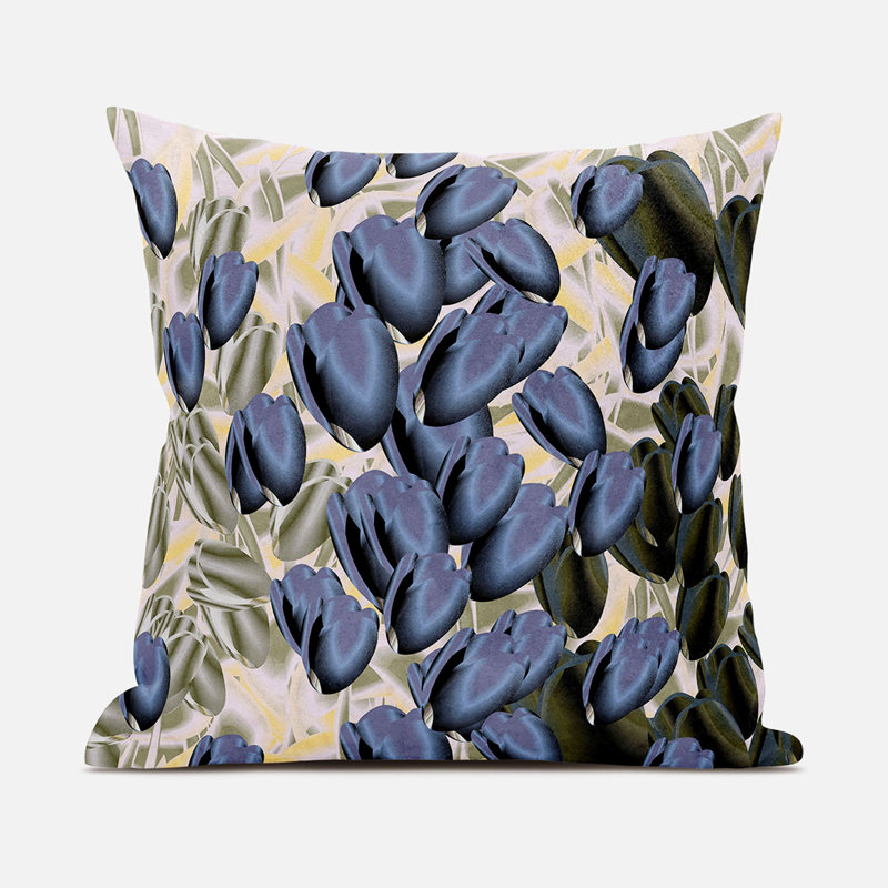 Tulip Bouquet Outdoor Pillow Floral Outdoor Reversible Throw Pillow, 20" x 20"