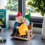Statue de gnome de jardin Kiss Kiss