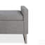 Repose-pieds avec rangement, banc de hall d'entrée rembourré pour chambre à coucher et salon, style moderne avec base en métal