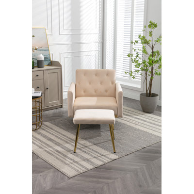 Chaise d'appoint avec accoudoirs et dossier réglables