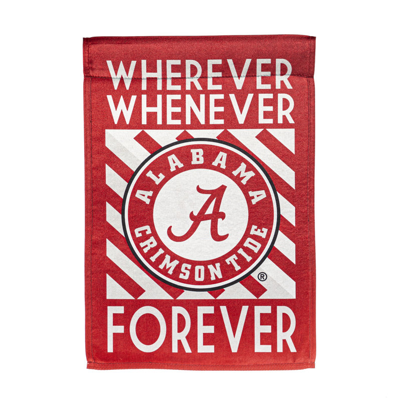 Drapeau de jardin en polyester 18 po x 12,5 po University of Alabama