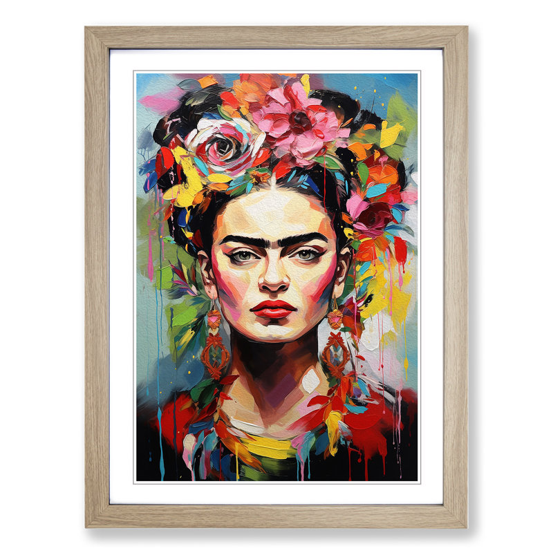 Single Picture Frame Print on Wood, Oak Framed, 34cm H x 25cm W