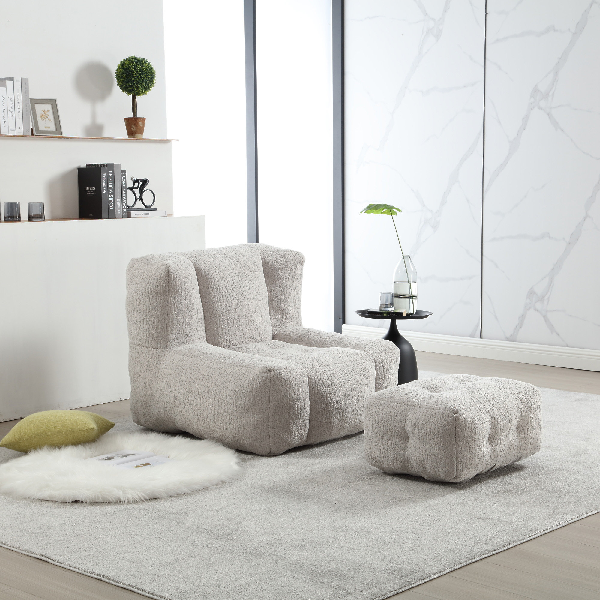 Corrigan Studio Fluffy Bean Bag Chair - Wayfair Canada - Fluffy Bean Bag Chairs Design