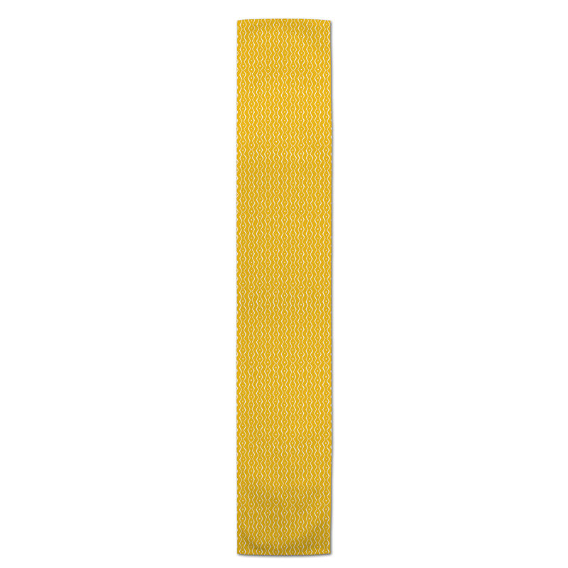 Koziol Geometric Table Runner, 72" L x 16" W, Chevron, Yellow