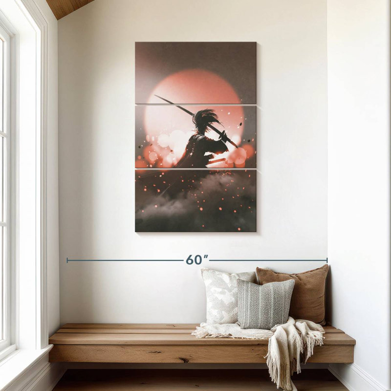 Leisha Samurai Combat Stance, 45" H x 28" W