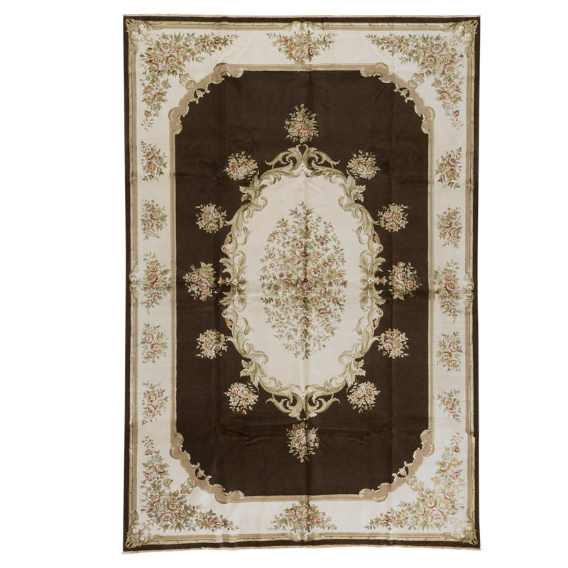 Handmade Silk and Wool Area Rug