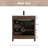 Adria 30" Freestanding Walnut Single Sink Bathroom Vanity With Solid Surface Composite Top-1287540484