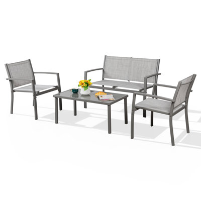 Arantxa 4 Piece Complete Patio Set