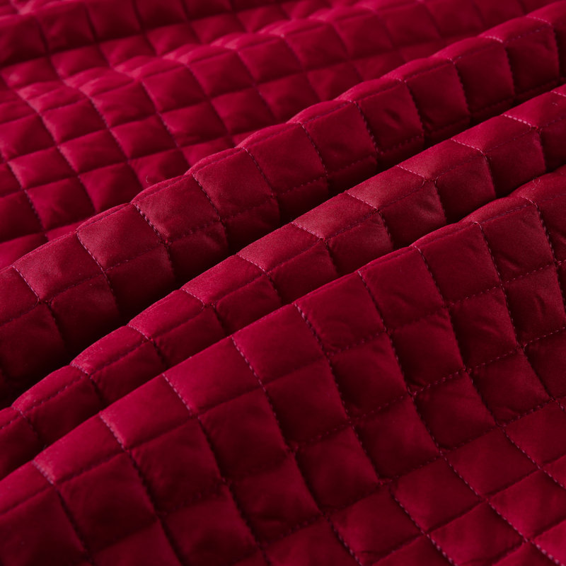  Courtepointe simple en microfibre traditionnelle, Rouge, Courtepointe double/grand