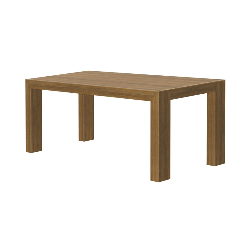 Chalonda Pine Solid Wood Dining Table, Pecan Wirebrush, 35.8" W x 72.25" L 