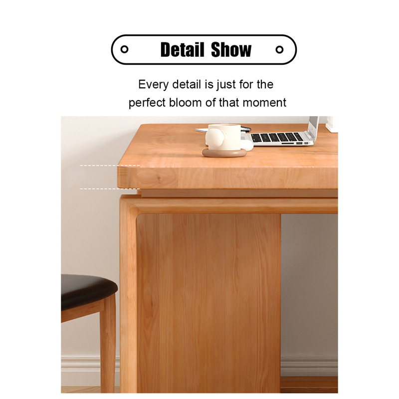 Hokku Designs Brown Rectangular Solid Wood Dining Table - Wayfair Canada