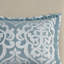 Ensemble d'édredon 8 pièces jacquard turquoise / argent très grand-117492978-117492981