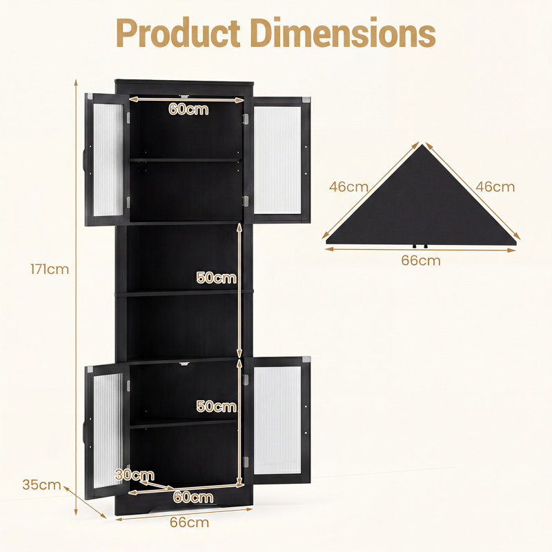 66cm Sideboard, Black
