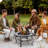 Abduljabaar Round Steel Wood Burning Fire Pit with Lid